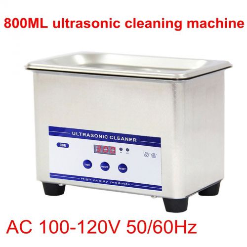 800mL Digital Ultrasonic Wave Dental Jewelry Eyeglass Cleaner Cleaning Equipment