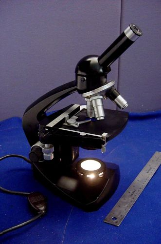 VERY NICE PRECISION LABORATORY TURRET EUROSCOPE W/4 OBJECTIVES, ILLUMINATION