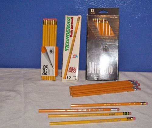 SCHOOL / OFFICE PENCIL LOT OF 48           DIXON - FABERCASTELL - SANFORD