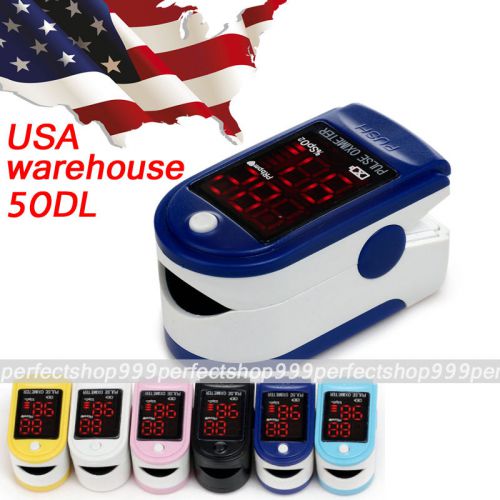 6 COLORS LED Fingertip Pulse Oximeter-Spo2 Monitor Finger pulsoximeter -CONTEC