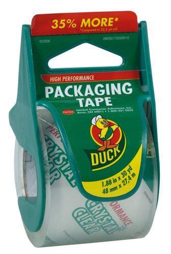 Duck Brand HD Clear Packaging Tape Roll Box Ship Mail Moving Project Work Fair