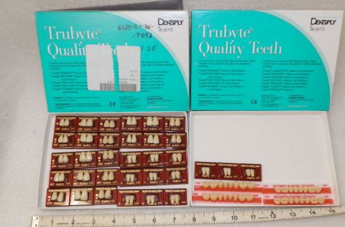 38 pc porcelain Tooth Assortment prosthetics Dentsply Trubyte   USA~ (BR1)