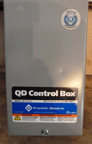 Franklin Electric  NIB QD Control Box Submersible Motor 3/4 H.P. Made In USA