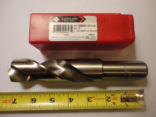 CLEVELAND TWIST DRILL 1-1/4&#034; HSS SCREW MACHINE DRILL 1&#034; STRAIGHT SHANK