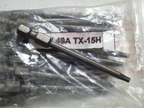 APEX 49-A-TX-15-H TAMPER RESISTANT POWER DRIVE BIT 2-3/4&#034; TORX T-15-H