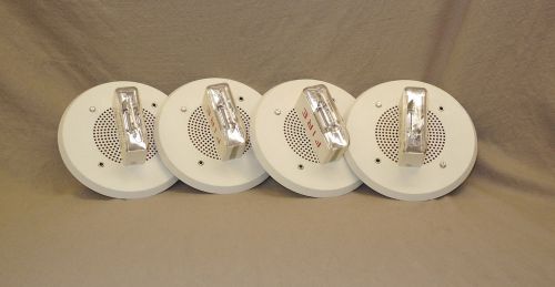 4 WHEELOCK FIRE ALARM STROBE WARNING SPEAKERS