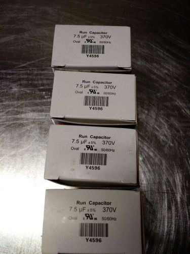 4 - Lennox Y4596 Oval 7.5 uf 370 Volt Motor Run Capacitor NEW