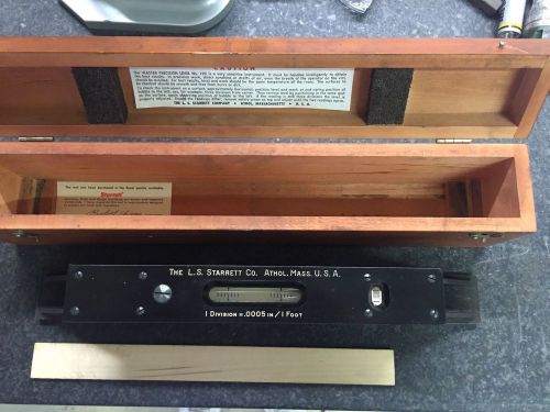 Starrett Master precision 15&#034; Machinists level No 199 with wooden Case