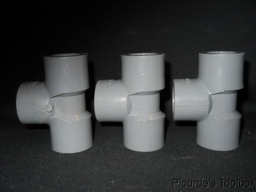 Lot of (3) New Lasco CPVC 1/2&#034; Female NPT Tee Union Fittings, Sch 80, 805-005