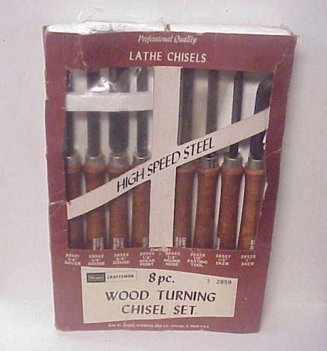 Craftsman 9-2859 8 pc. Lathe Wood Turning Chisel Set - NEW