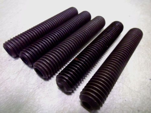 Socket set screw 1/2-13 x 2  black steel cup point qty 5 #59128 for sale