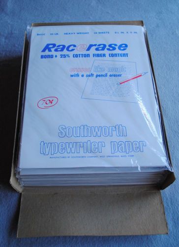 Vintage 500 Sheet Racerase 20lb Southworth Typewriter Paper Heavy Weight B413C