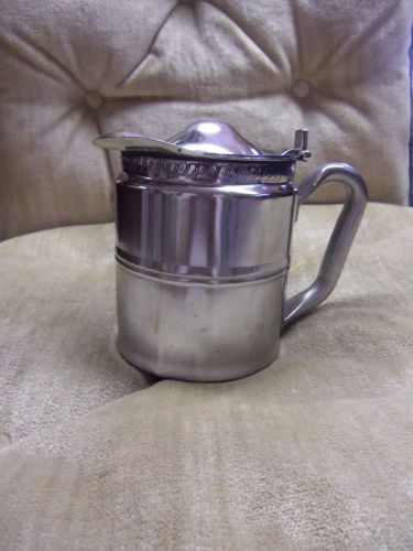 VINTAGE WILLIAMSBURG LODGE LEGION UTENSILS STAINLESS STEEL TEA OR SYRUP PITCHER