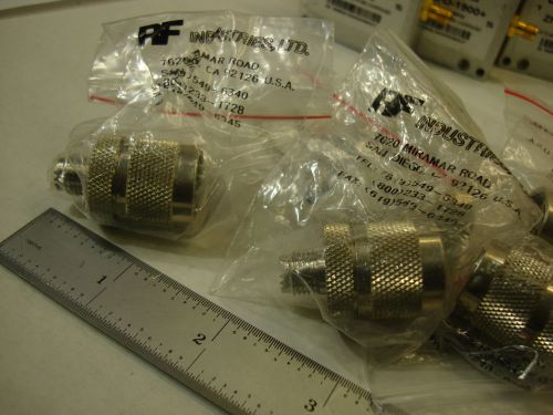 LOT OF 2 RF INDUSTRIES N-MALE TO MINI-UHF-FEMALE ADAPTER NEW IN ORIGINAL PACKS