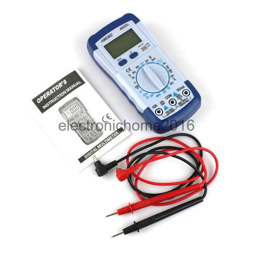 Digital LCD Multimeter DC AC Voltmeter Ammeter OHM A830L Tester-Blue White