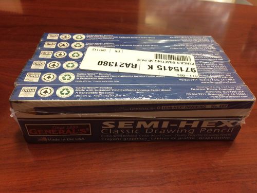 General&#039;s Semi-Hex Graphite Drawing Pencil No. 497 5B--Set of 6