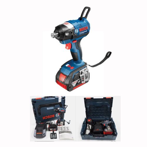 BOSCH GDS18V-EC Professional Impact Wrench 18V 4.0Ah Cordless Drive Full Set