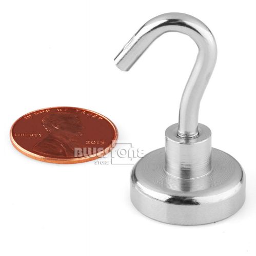 1pc neodymium hook magnets each holds ** 18 lbs ** for sale