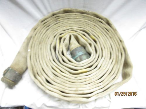 2 1/2&#034; fire hose 49&#039; 6&#034; used w/ brass couplings m/f for sale