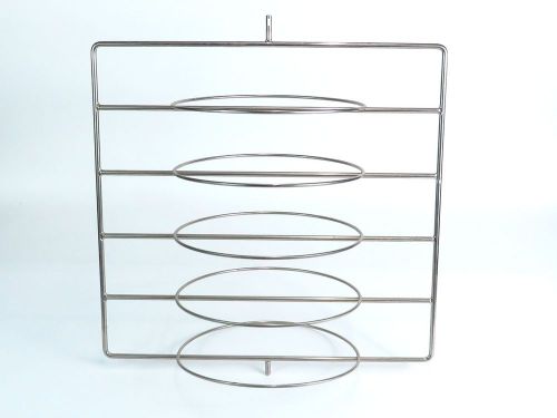 5-Tier Pizza Pan Food Warmer Display Rack - Stainless Steel