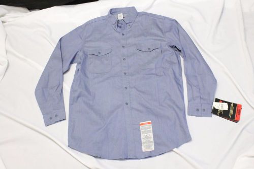 Walls Nomex Fire Resist Cott Chambray Blue FR Banox Shirt Mens sz 46T NWT NEW