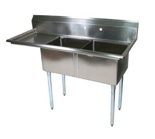 John Boos E2S8-18-12L18 Two (2) Compartment Sink (2) 18&#034;W x 18&#034; x 12&#034; bowls...