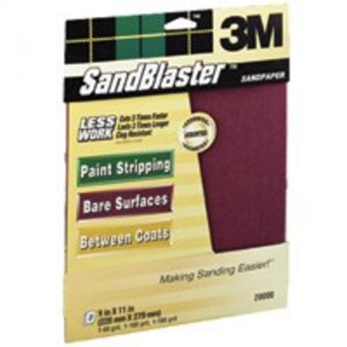 3pk 9x11in asst prem sandpaper 3m aluminum oxide sheet 20000-g 051111115244 for sale