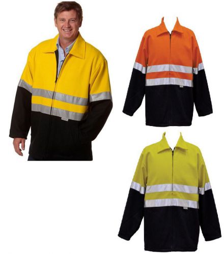 MENS HIGH VISIBILITY HEAVY DUTY WORK SAFETY REFLECTIVE FLURO HI-VIS JACKET SW31