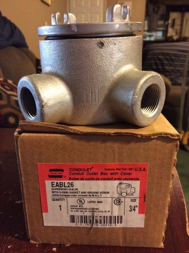 Crouse-Hinds Conduit Outlet Box Hazmat EABL26 3/4&#034;   EABL 26