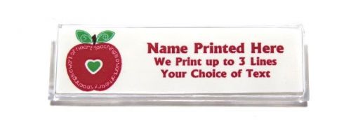 Teaching apple heart custom name tag badge id pin magnet for teachers school for sale