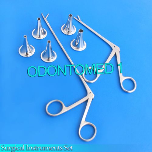 5pc Set HARTMANN Ear Speculum 2 x Micro Alligator ENT Surgical Nasal Instruments