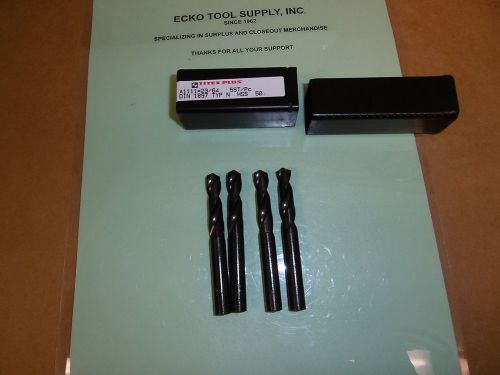 SCREW MACHINE DRILL 23/64&#034;DIAMETER{.3594&#034;}HIGH SPEED STEEL 4PCS TITEX NEW$7.00