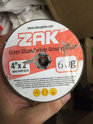 Green Silicon Carbide Stone Grinding Cup 4&#034;x2&#034; x 120 grit Zak