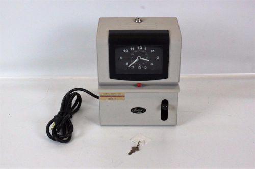 Lathem time recorder 2221 heavy duty manual time clock punch~w/ key~ex.cond for sale