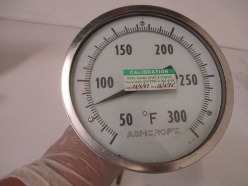 ASHCROFT 50 EI60E 040 50/300F 5&#034; BIMETAL THERMOMETER *USED*