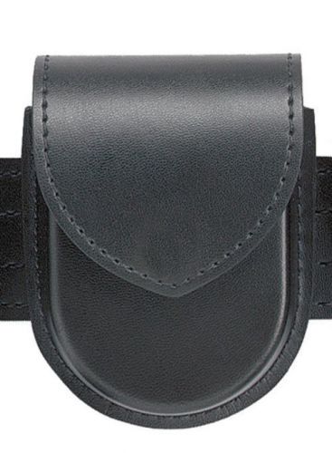 Safariland 290H-1-4B Black Basketweave Brass Snap Flap Double Handcuff Pouch