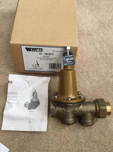 WATTS Water Pressure Regulator 3/4 25AUB STD BRASS NIB