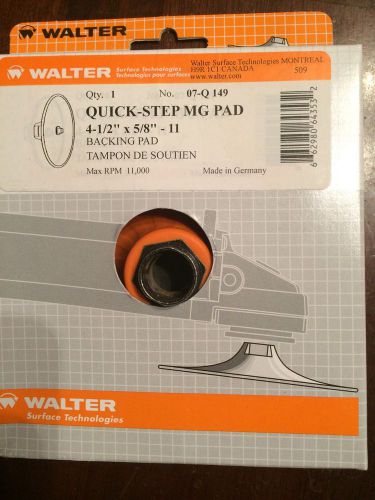 Walter Quick Step MG Pad 4-1/2&#034;-5/8-11 Backing Pad