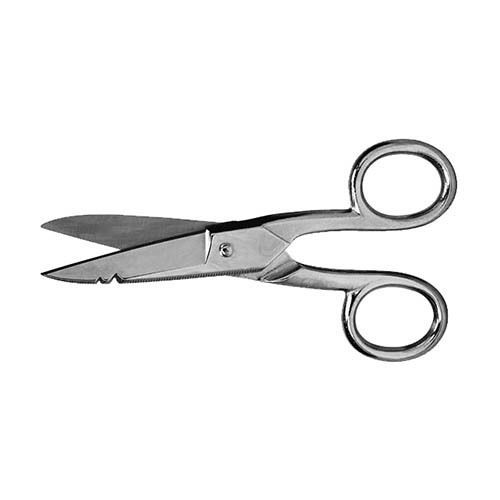 Wiss 175e5. 5&#034; electrician scissors with serrations along entire bottom blade for sale