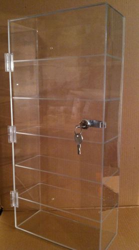 Acrylic Display Case 10&#034; x 4.5&#034; x 22&#034; Locking Security Cabinet ShowCase