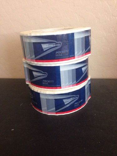 3 ROLLS USPS PRIORITY MAIL 106-A OCTOBER 1997 EAGLE LOGO PACKAGING SHIPPING TAPE