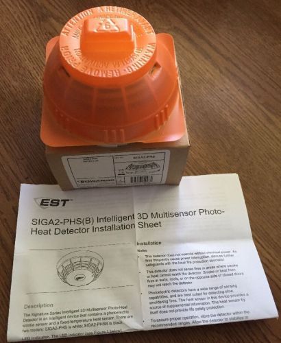 EST EDWARDS SIGA PHS INTELLIGENT 3D PHOTO &amp; HEAT DETECTOR. FIRE ALARM.