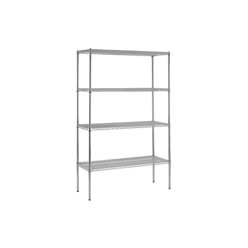 Heavy Duty NSF Certified Chrome 4Shelf Wire Shelving 74&#034;H x 48&#034;W x 18&#034;D AB522418