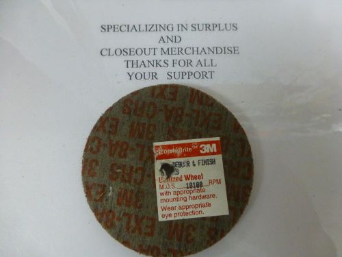 ABRASIVE CONVOLUTE DEBURRING WHEEL 3&#034;DIAx1/4&#034;WIDE STL/STN{+}8CR 3M{USA}NEW $4.50