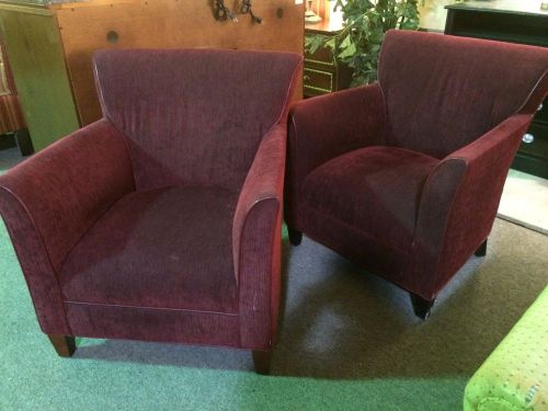 Several PAIRs Traditional burgandy Club Chairs/ Sofa Chairs