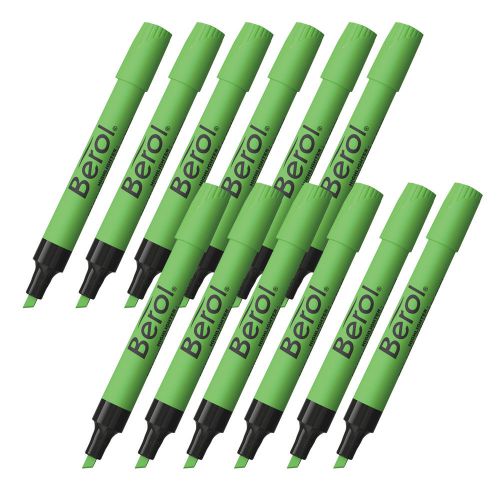 Eberhard Faber 4009 Highlighter, Chisel Tip, Green, 12/Pk, DZ - SAN64329