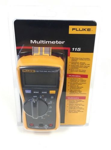 FLUKE 115 LINCOLN TECH DIGITAL AUTOMOTIVE MULTIMETER w/ GENUINE LEADS (1-1E)