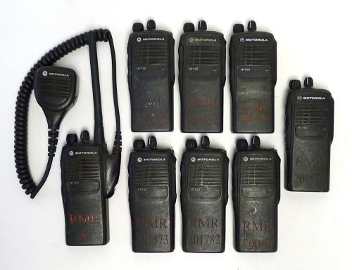 Lot of 8 motorola ht750 aah25rdc9aa3an 16 channel, uhf, 4w, 403-470mhz radios for sale