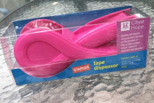 Staples Breast Cancer Awareness Pink Ribbon Tape Dispenser 41735