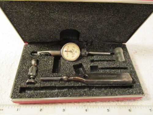 STARRETT # 711 LAST WORD Dial Indicator SET w/ OEM Case, Arm, Tip, Mount, Nice